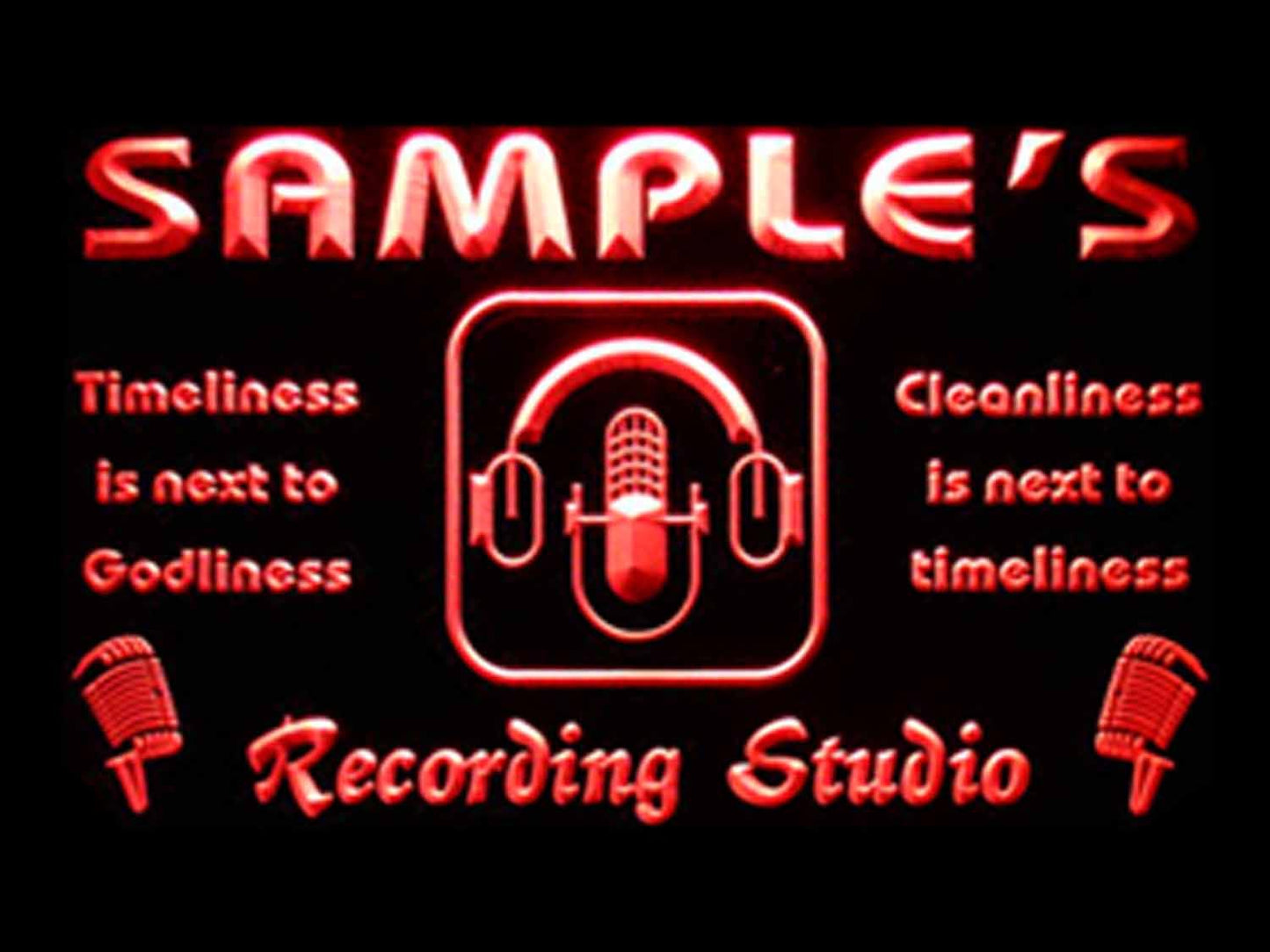 Personalized Recording Studio Microphone Neon Light LED Neon Sign st4-qm-tm