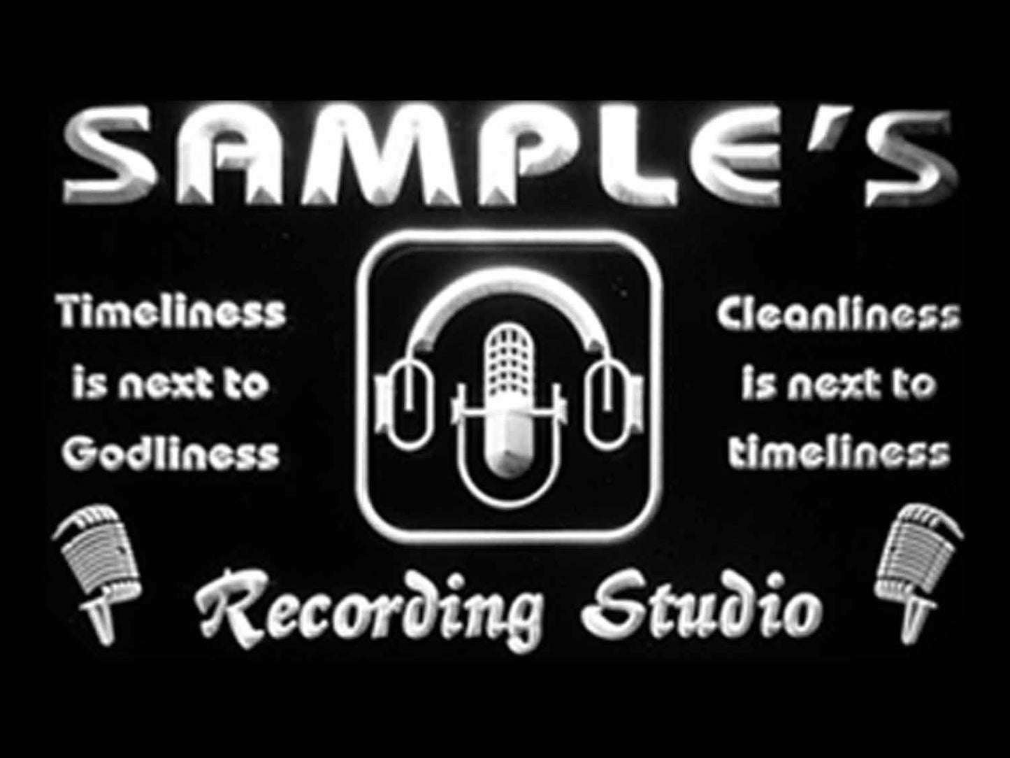 Personalized Recording Studio Microphone Neon Light LED Neon Sign st4-qm-tm
