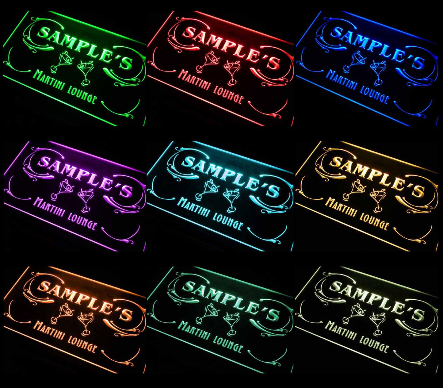 Personalized Martini Lounge Cocktails Bar Wine Neon Light LED Neon Sign st4-ti-tm