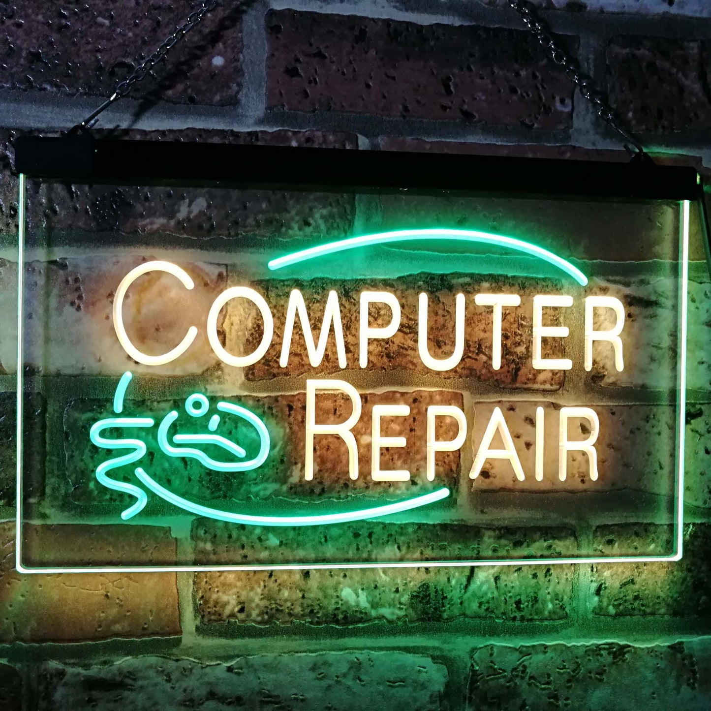 Computer Repair Dual-color LED Neon Sign st6-i2081