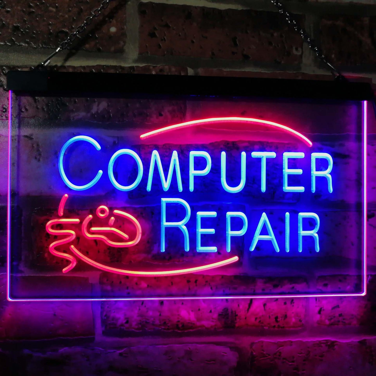 Computer Repair Dual-color LED Neon Sign st6-i2081