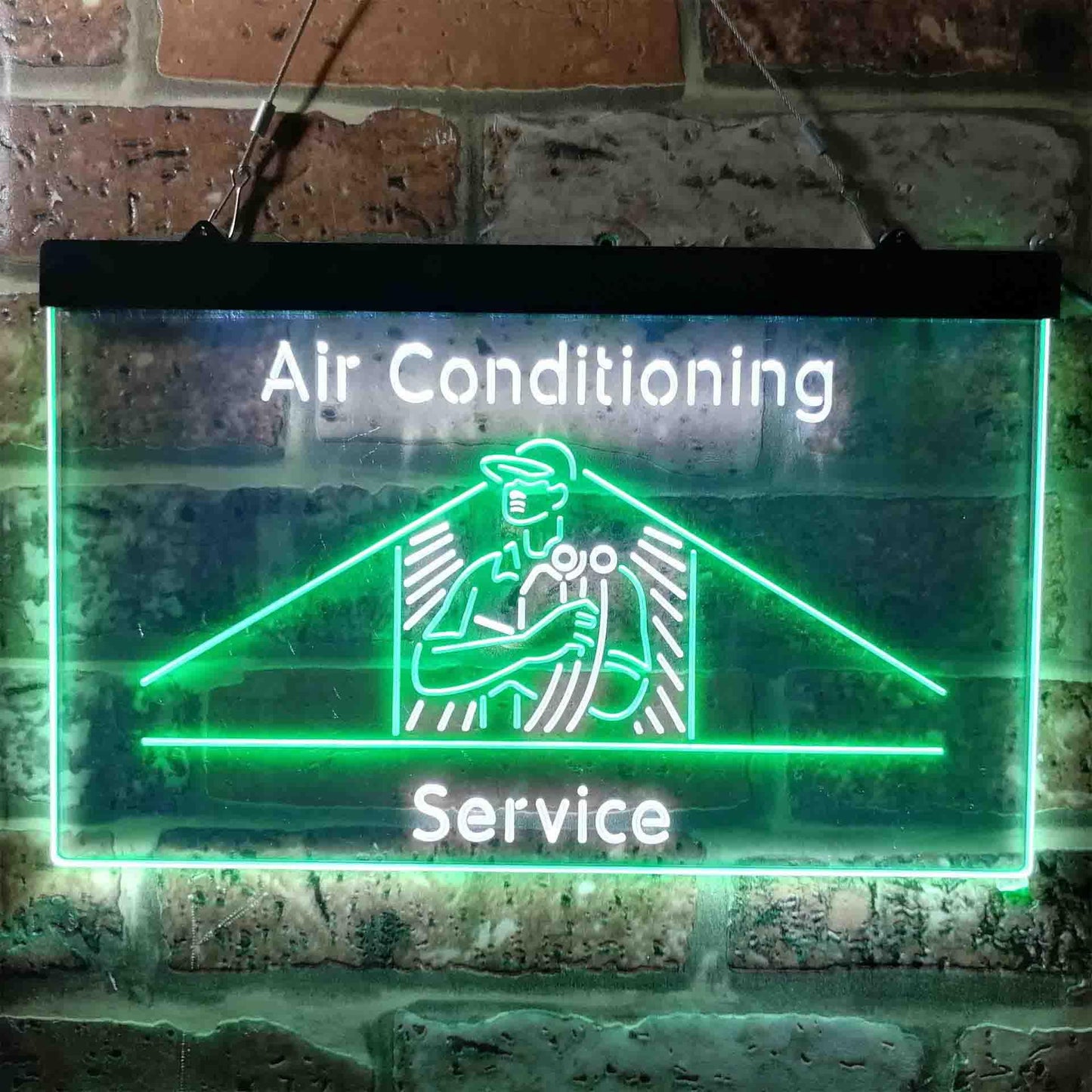Air Conditioning Service Repairs Dual-color LED Neon Sign st6-i3789