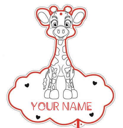 Personalized Giraffe RGB Dynamic Glam LED Sign st06-fnd-p0007-tm