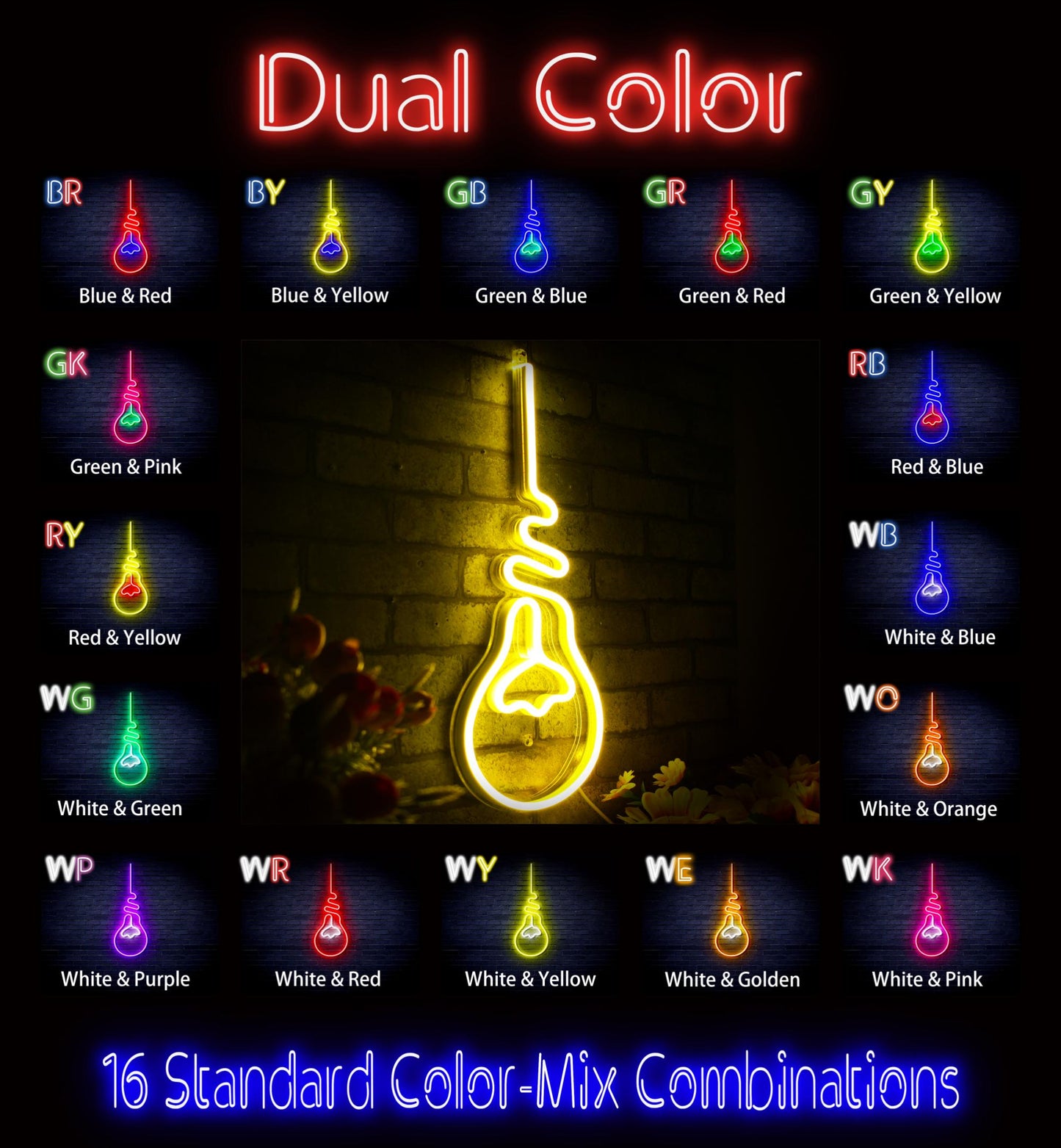 Light Bulb Ultra-Bright LED Neon Sign fnu0064