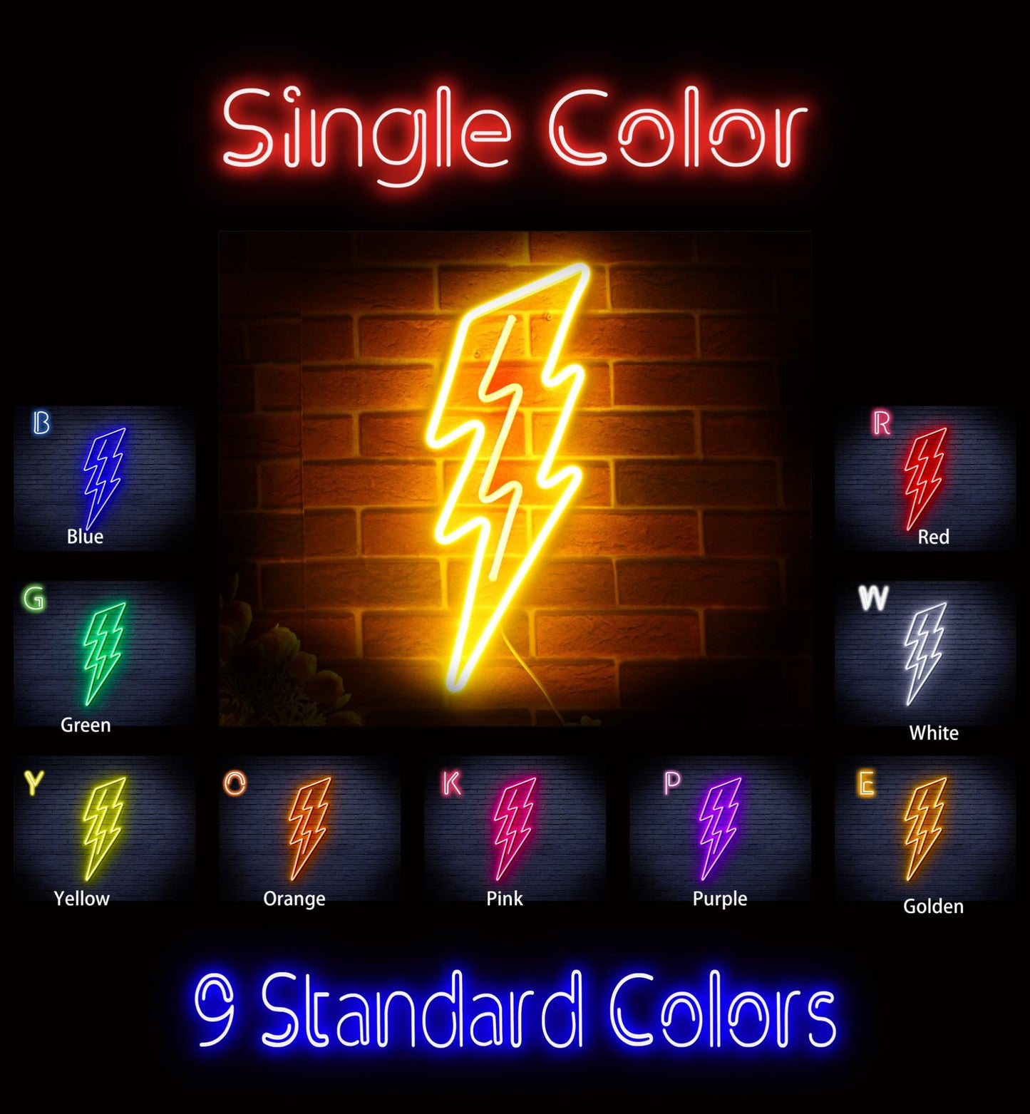 Lighting bolt Ultra-Bright LED Neon Sign fnu0206