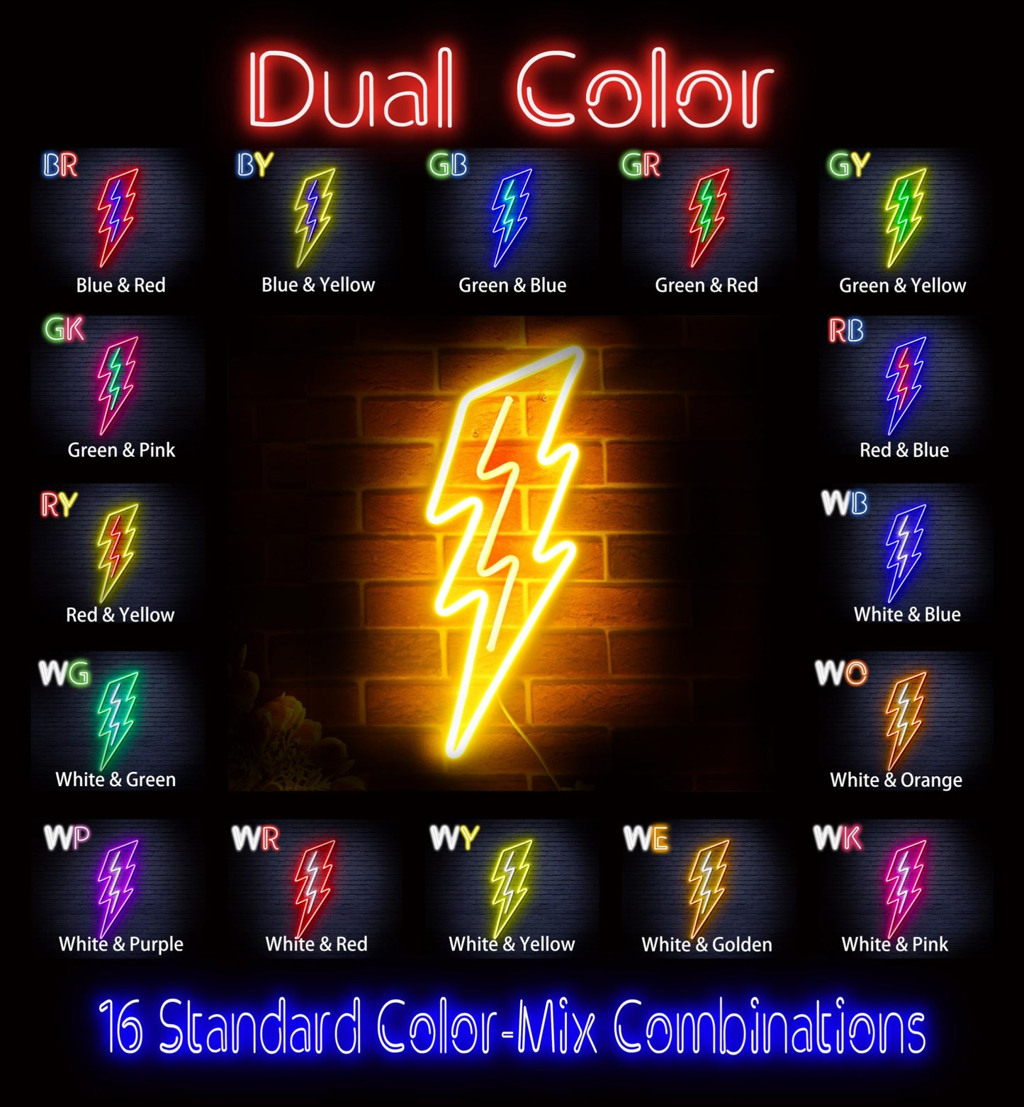 Lighting bolt Ultra-Bright LED Neon Sign fnu0206