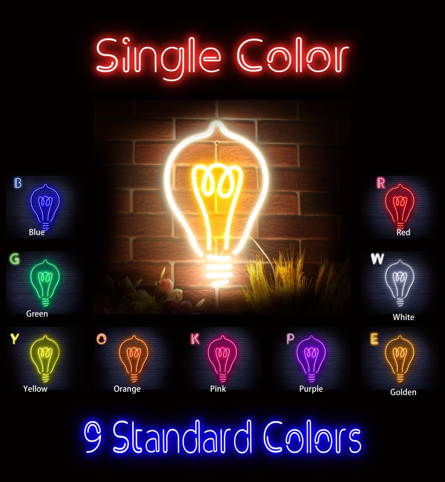 Light Blub Ultra-Bright LED Neon Sign fnu0230