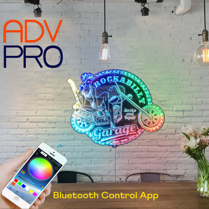 ADVPRO Rockabilly Girl Pin up Garage RGB Dynamic Glam LED Sign st06-fnd-i0320
