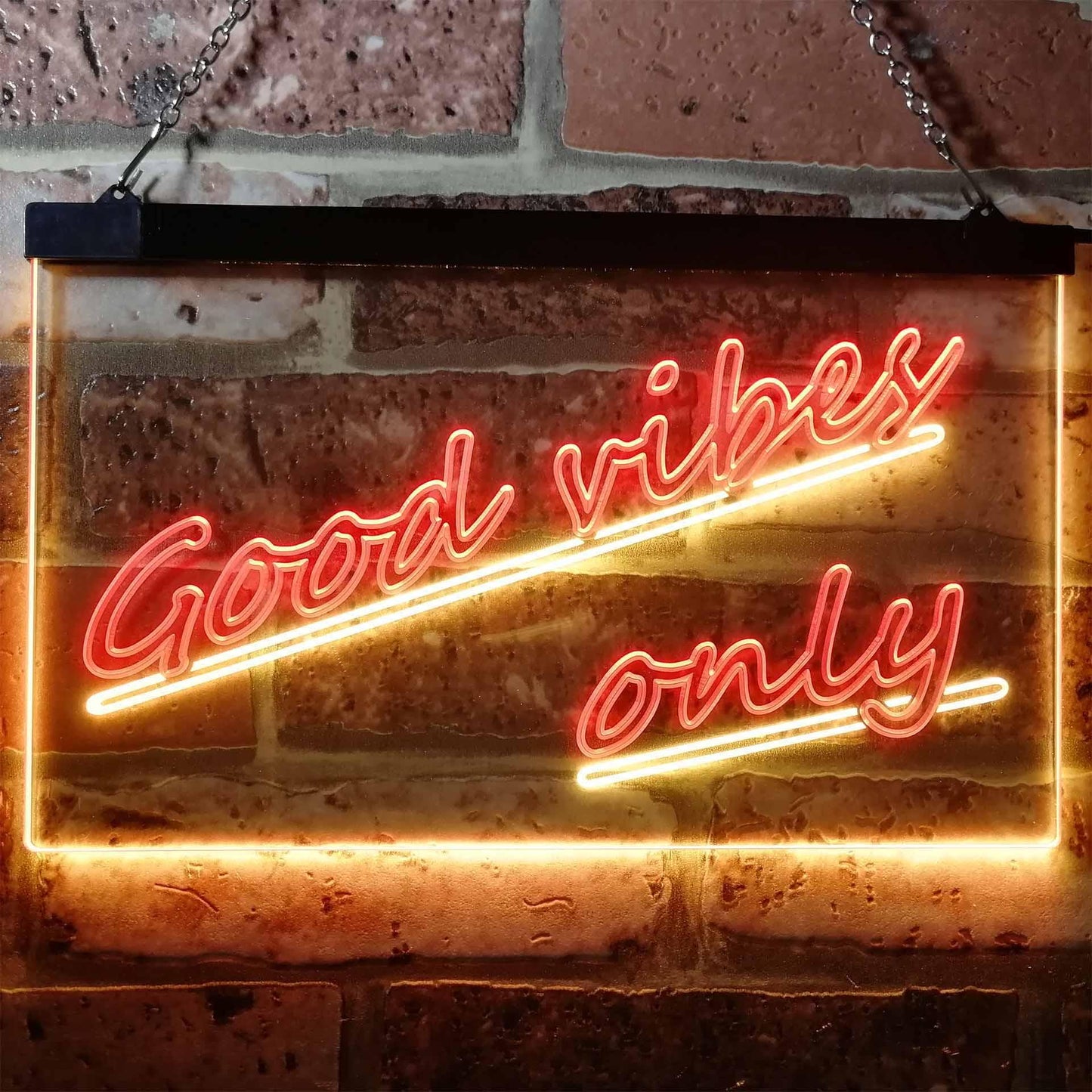 Good Vibes Only Wall Plaque Night Light Dual-color LED Neon Sign st6-i1077