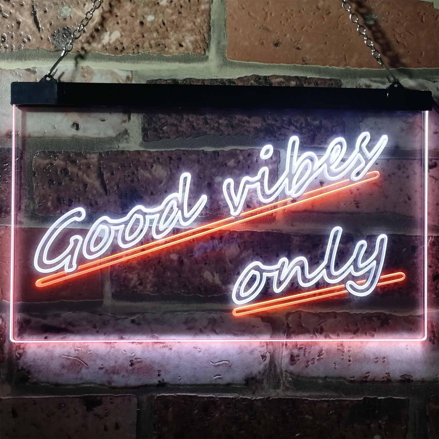 Good Vibes Only Wall Plaque Night Light Dual-color LED Neon Sign st6-i1077