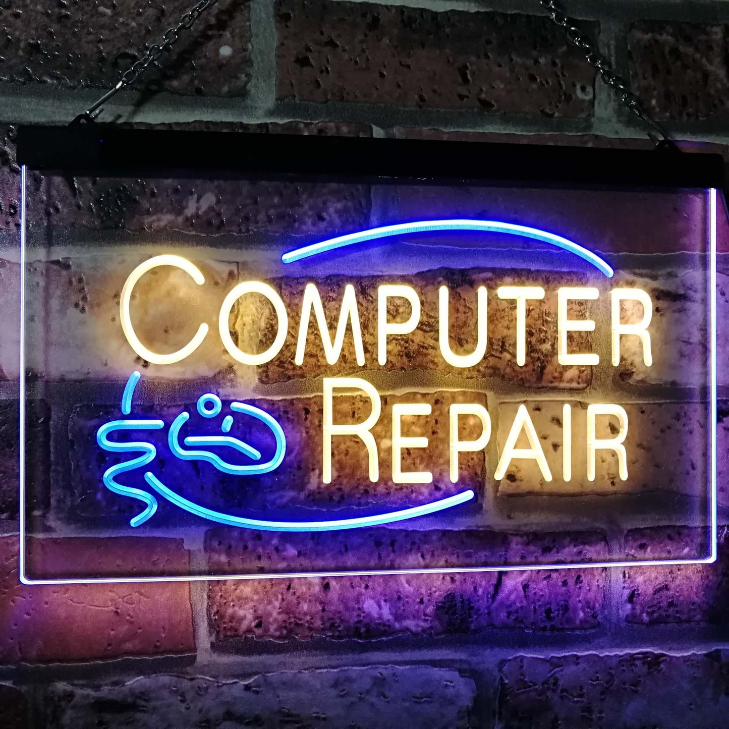 Computer Repair Dual-color LED Neon Sign st6-i2081