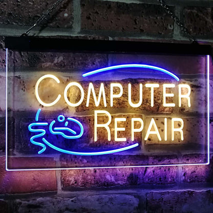 Computer Repair Dual-color LED Neon Sign st6-i2081