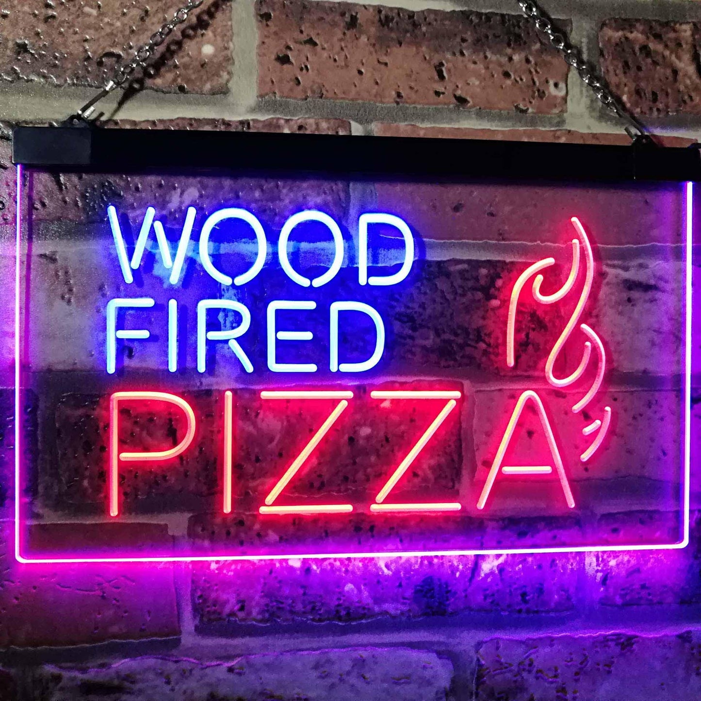Wood Fired Pizza Dual-color LED Neon Sign st6-i2887