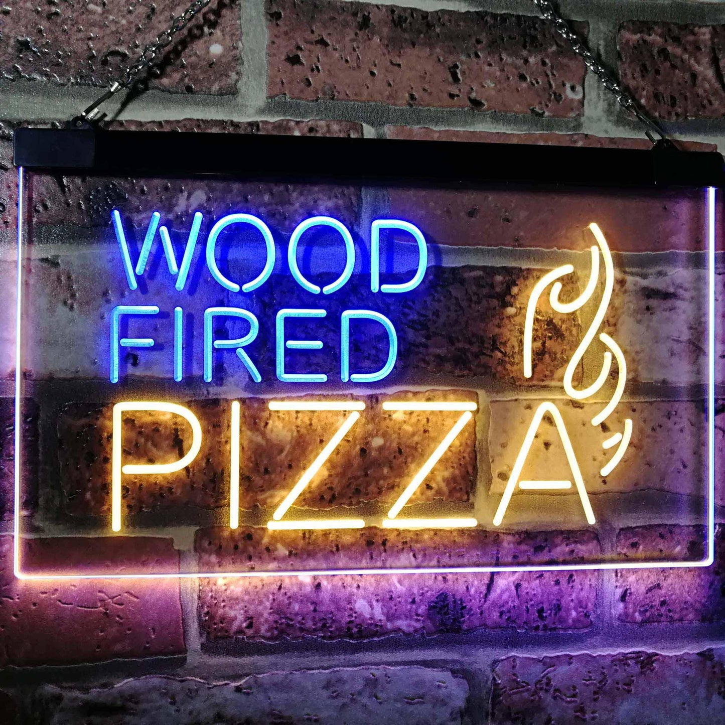 Wood Fired Pizza Dual-color LED Neon Sign st6-i2887