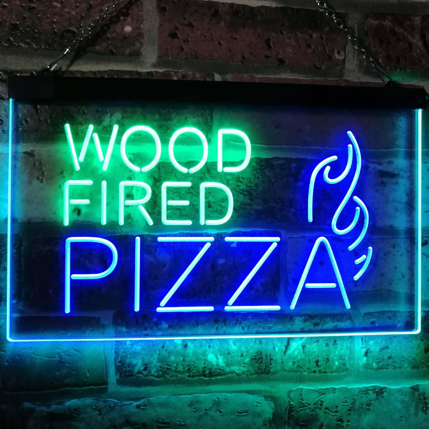 Wood Fired Pizza Dual-color LED Neon Sign st6-i2887