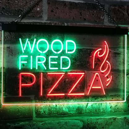 Wood Fired Pizza Dual-color LED Neon Sign st6-i2887