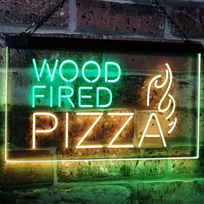 Wood Fired Pizza Dual-color LED Neon Sign st6-i2887