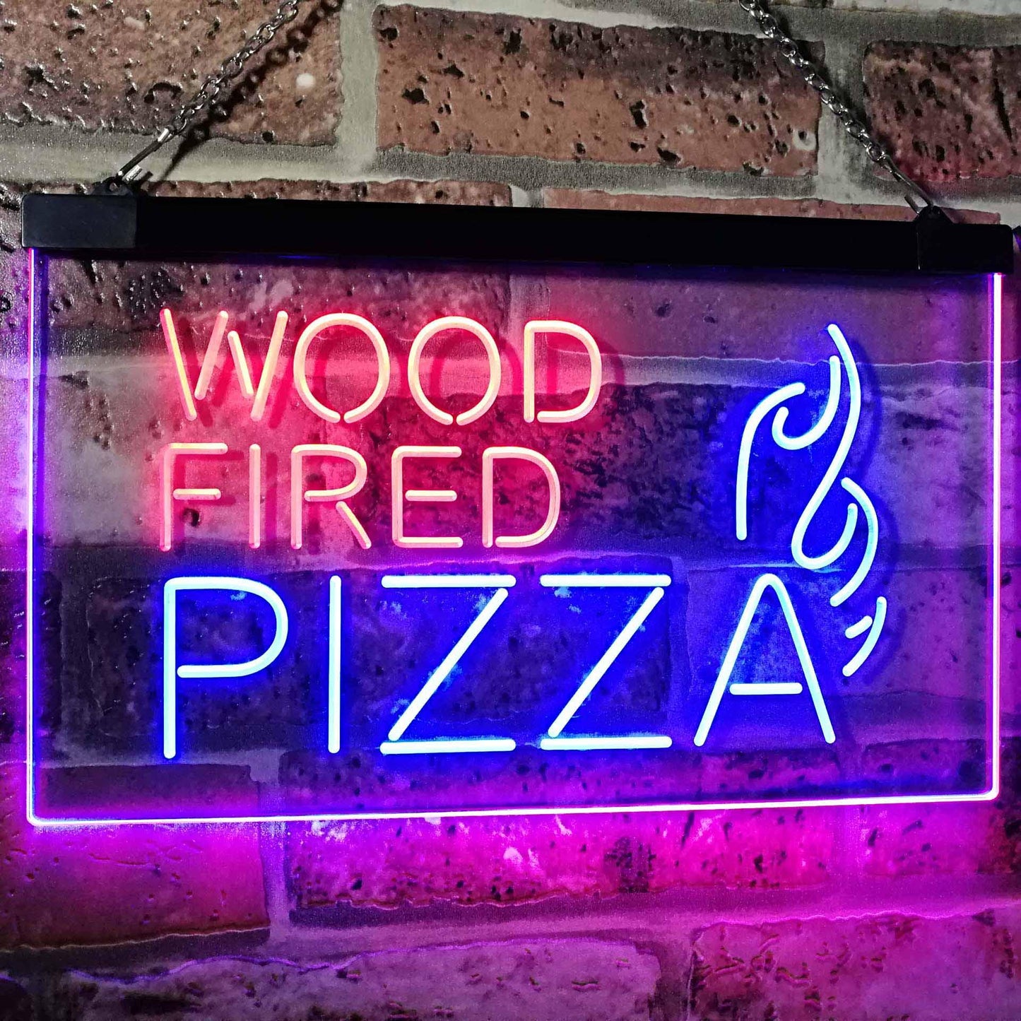 Wood Fired Pizza Dual-color LED Neon Sign st6-i2887