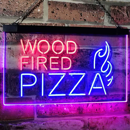 Wood Fired Pizza Dual-color LED Neon Sign st6-i2887