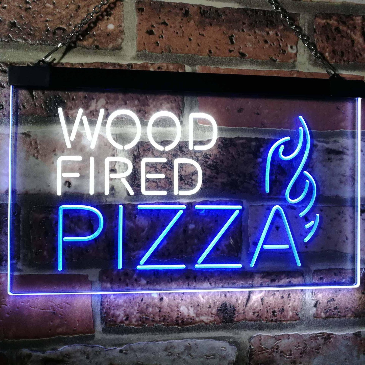 Wood Fired Pizza Dual-color LED Neon Sign st6-i2887