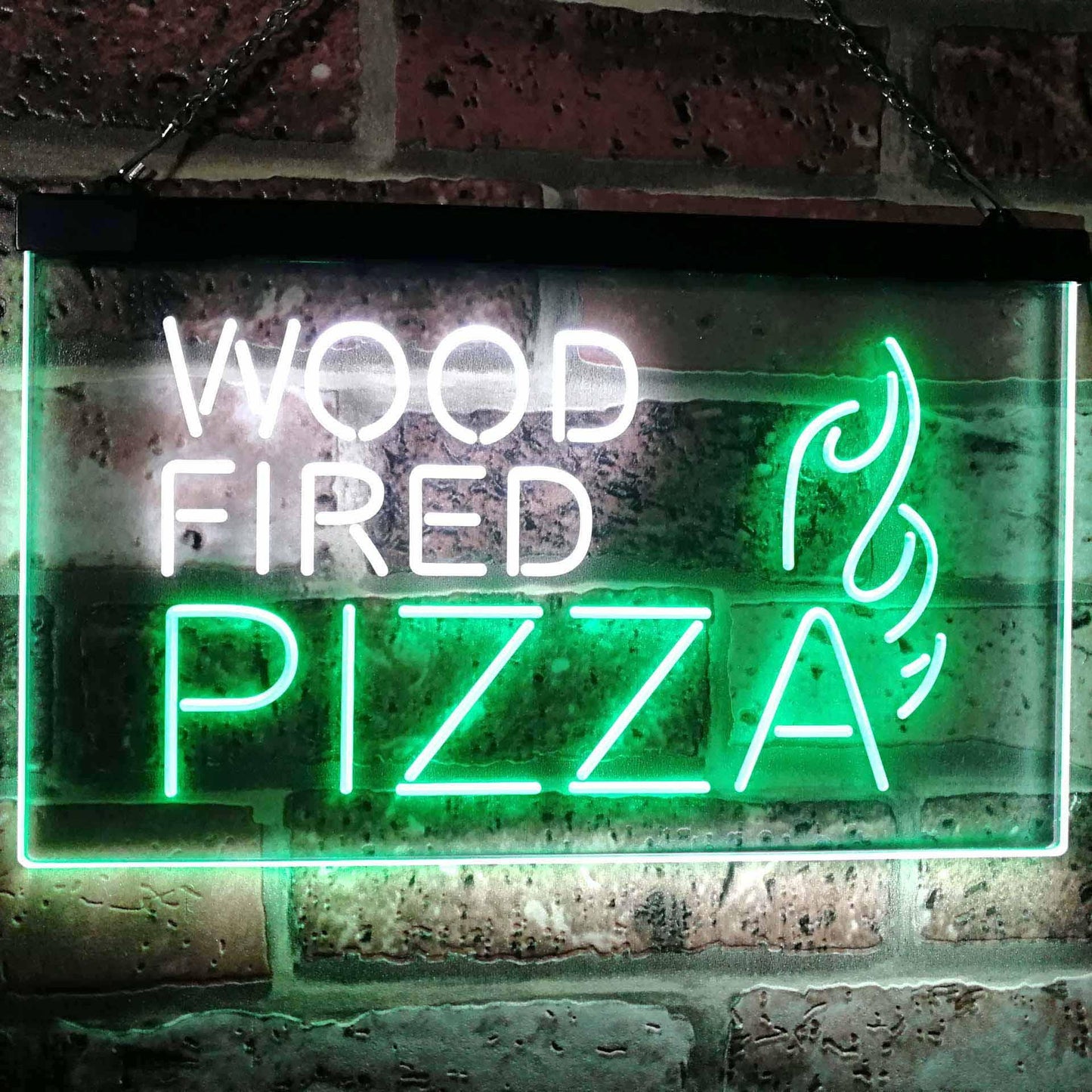 Wood Fired Pizza Dual-color LED Neon Sign st6-i2887