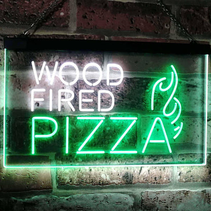 Wood Fired Pizza Dual-color LED Neon Sign st6-i2887