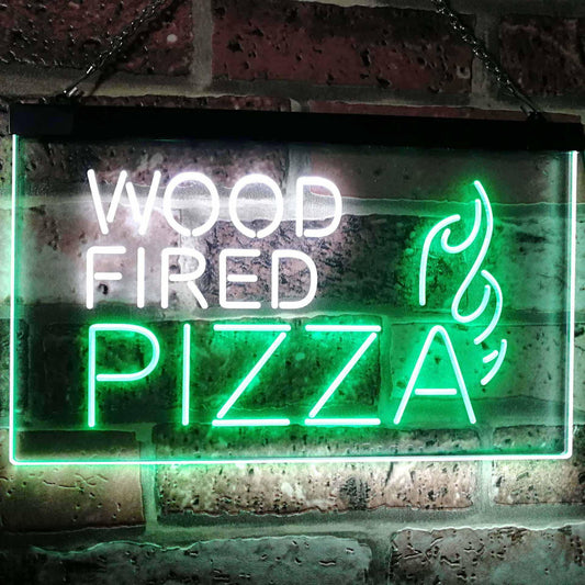 Wood Fired Pizza Dual-color LED Neon Sign st6-i2887