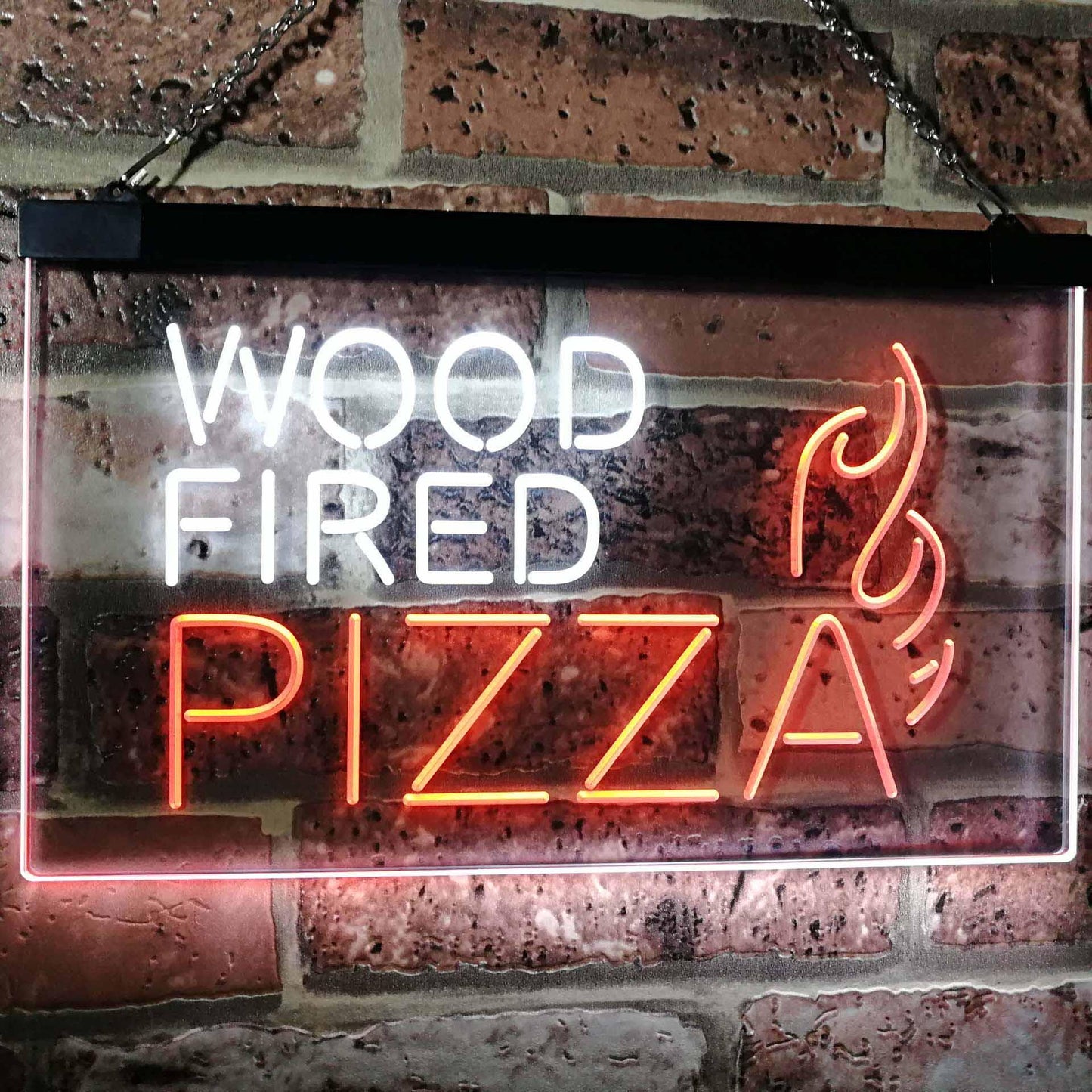 Wood Fired Pizza Dual-color LED Neon Sign st6-i2887