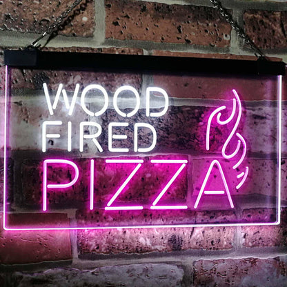 Wood Fired Pizza Dual-color LED Neon Sign st6-i2887