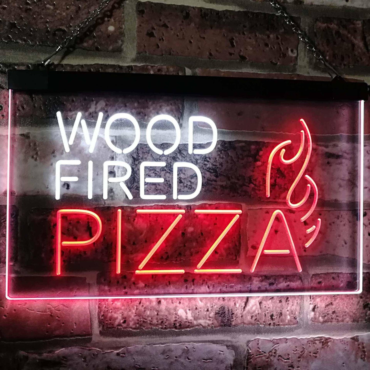 Wood Fired Pizza Dual-color LED Neon Sign st6-i2887