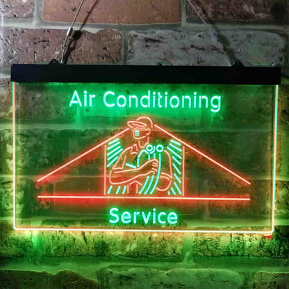 Air Conditioning Service Repairs Dual-color LED Neon Sign st6-i3789
