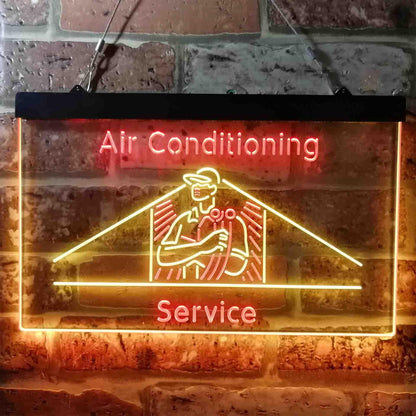 Air Conditioning Service Repairs Dual-color LED Neon Sign st6-i3789