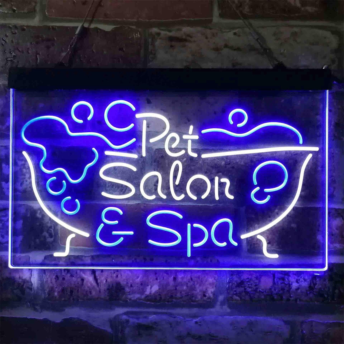 Pet Salon Spa Dog Cat Grooming Dual-color LED Neon Sign st6-i3814
