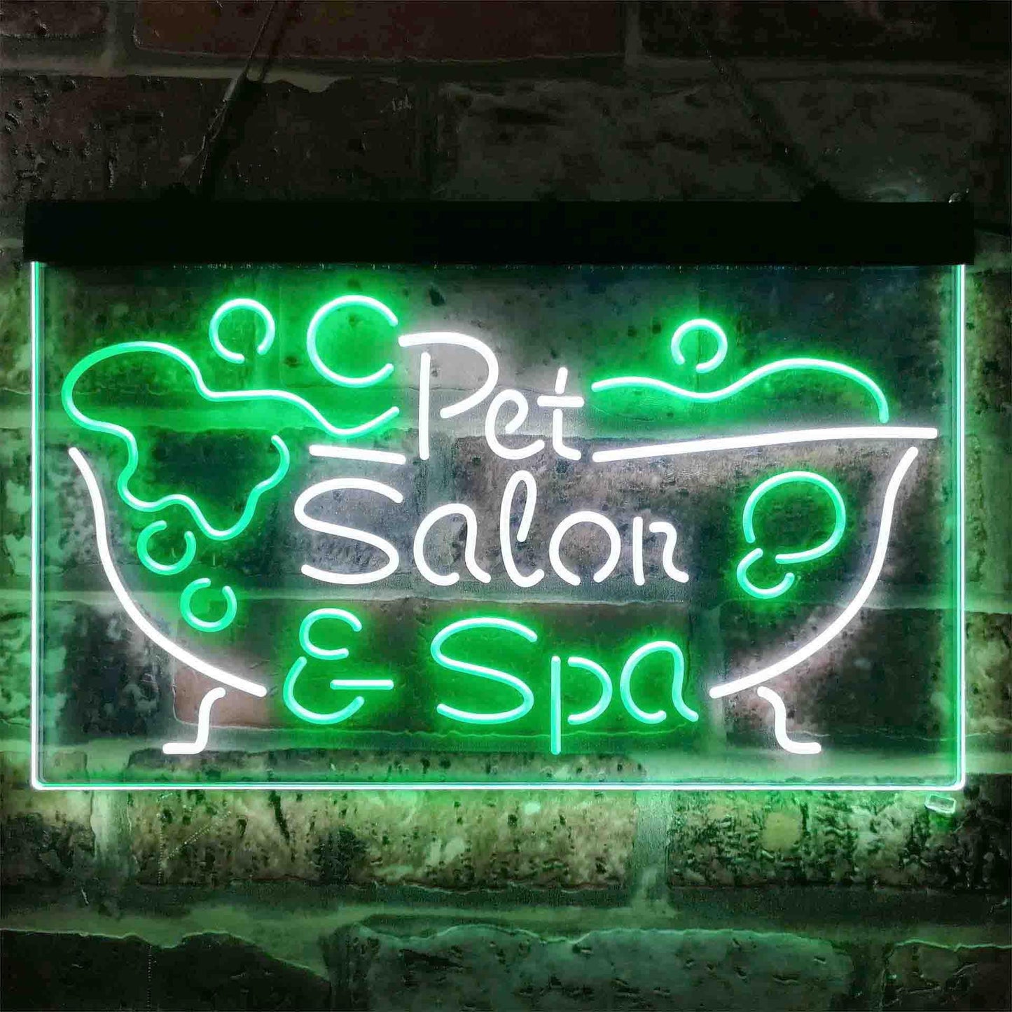 Pet Salon Spa Dog Cat Grooming Dual-color LED Neon Sign st6-i3814