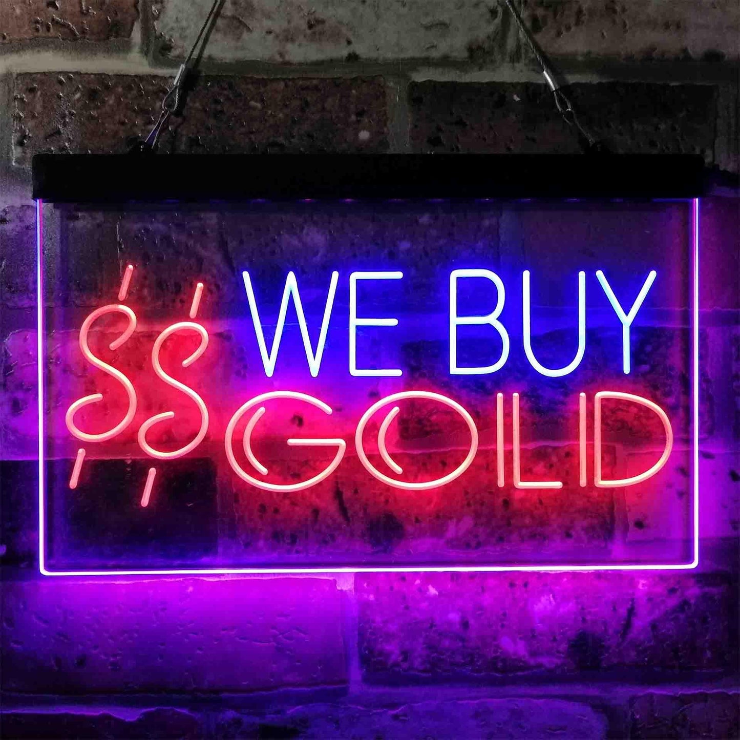 We Buy Gold Dual-color LED Neon Sign st6-i3943