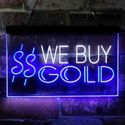 We Buy Gold Dual-color LED Neon Sign st6-i3943