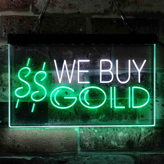 We Buy Gold Dual-color LED Neon Sign st6-i3943