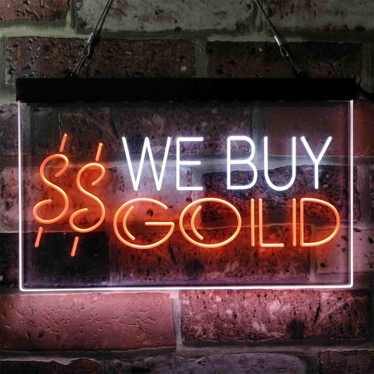 We Buy Gold Dual-color LED Neon Sign st6-i3943
