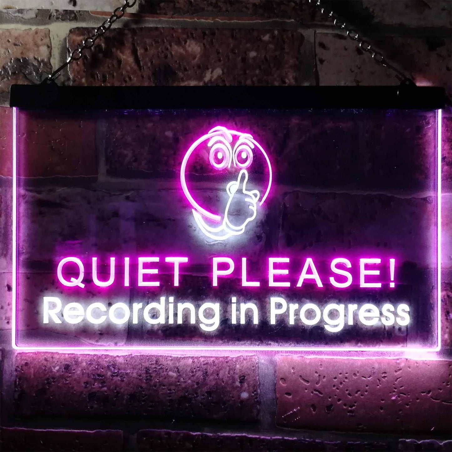 Recording in Progress Quiet Please On Air Studio Dual-color LED Neon Sign st6-m0096